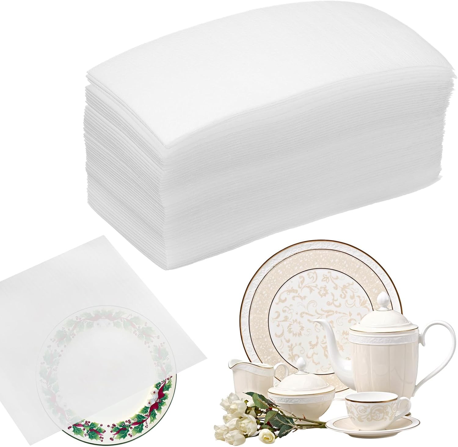 uxcell 50 Pcs Cushion Foam Pouches, 5" 13.5 x 6.5 cm/5.3 x 2.6 inches, white