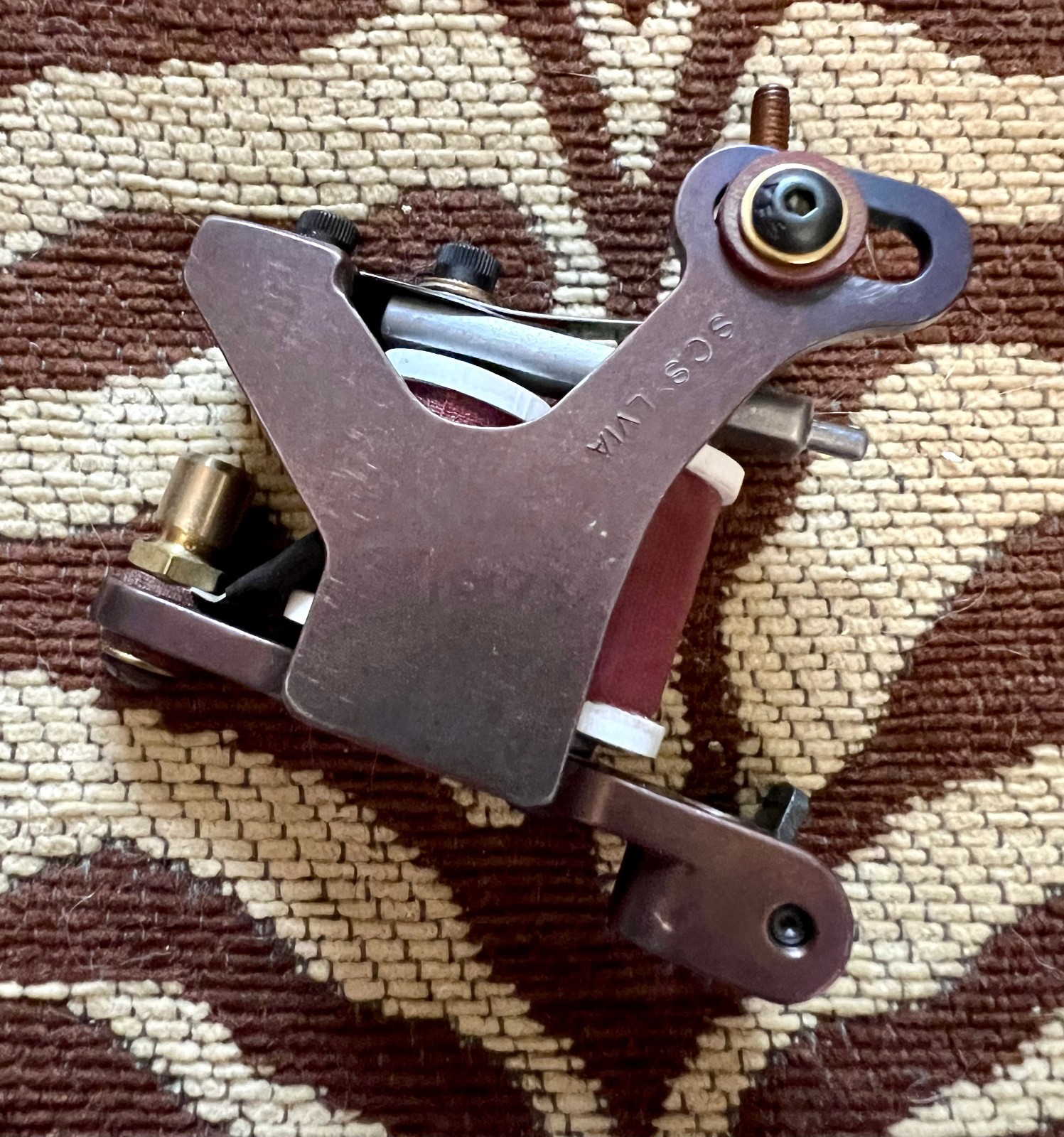 SCOTT SYLVIA Coil Tattoo Machine Coleman Liner Brown EXCELLENT