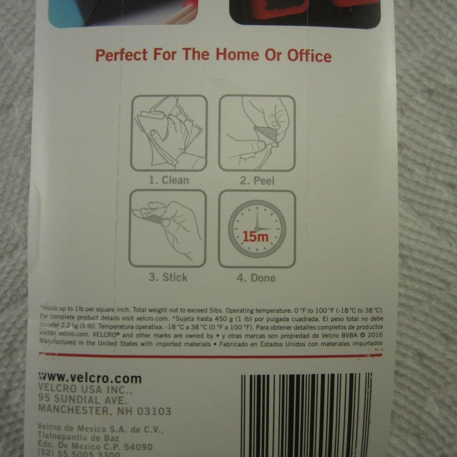 Hook And Loop Sticky Back General Purpose Stick-On 18 inches x 3/4 inch.