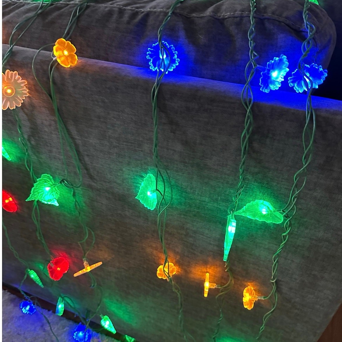 IKEA SKINA Design Ola Wihiborg Lights flowers leaves blue red green jungle 2006
