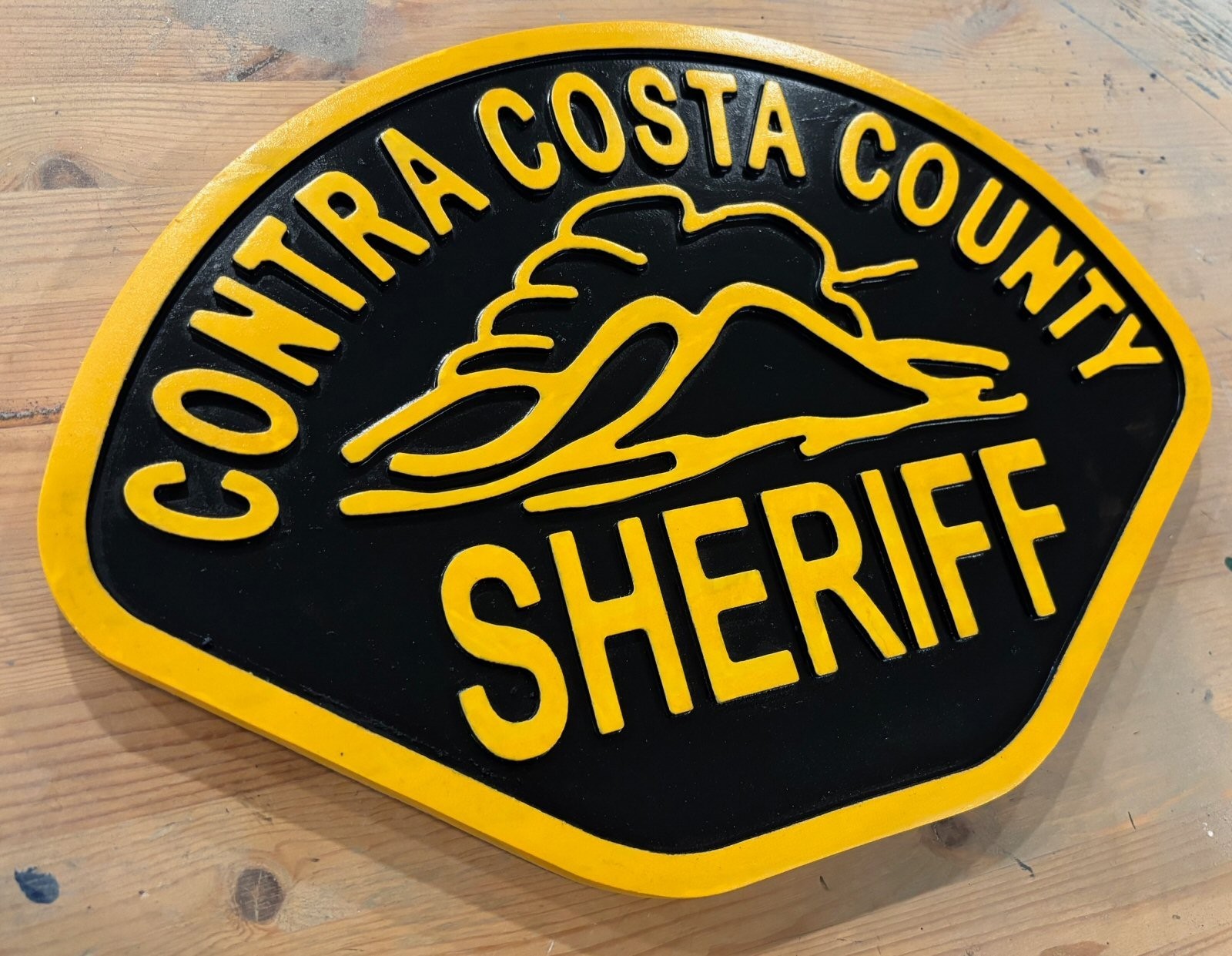 Police Contra Costa County 3D routed carved Patch Plaque Sign Custom