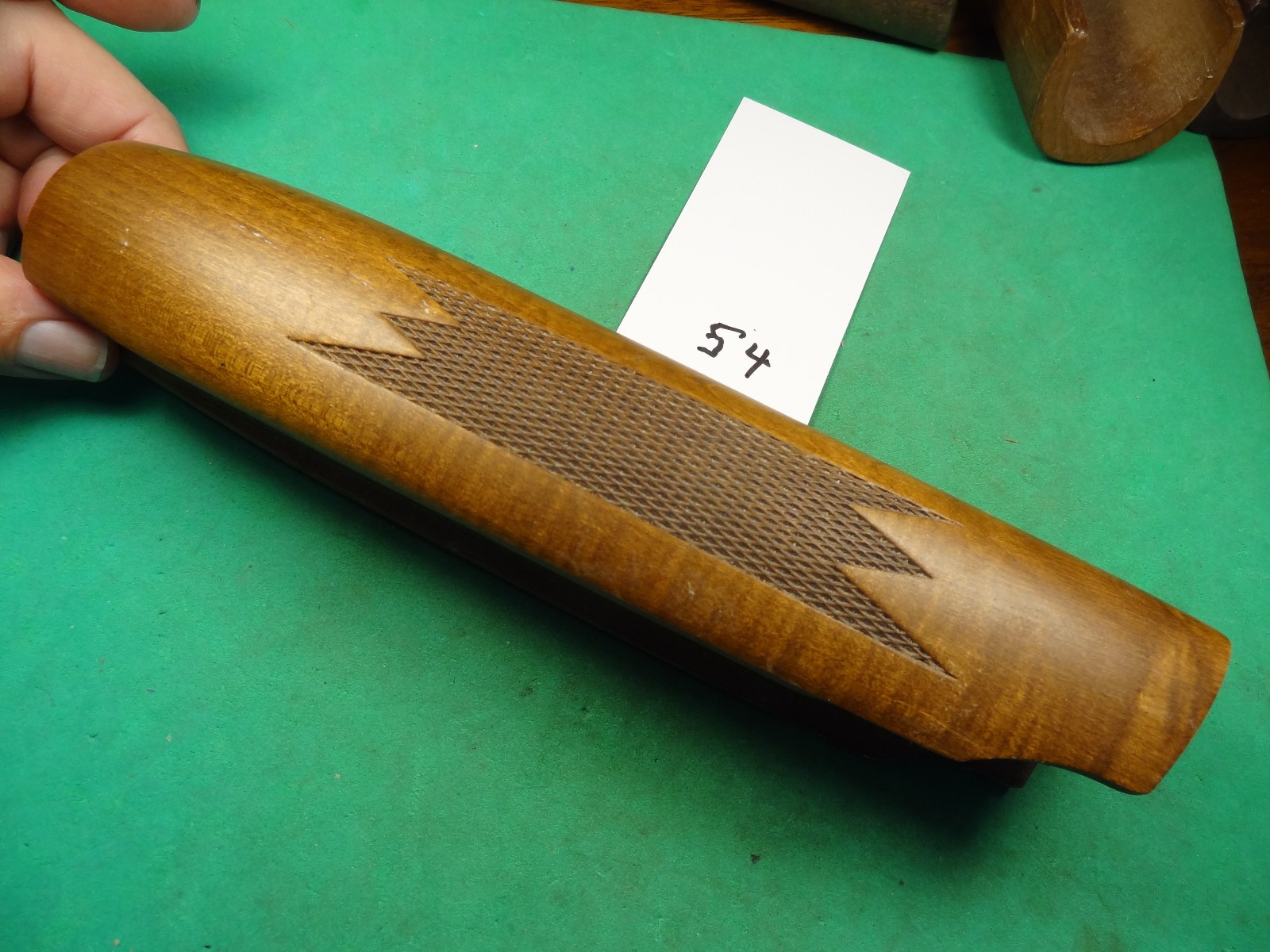 Mossberg 500 12 Ga Forend Wood  2 Arm For 6 3/4" Tube Repaired  (item 54)