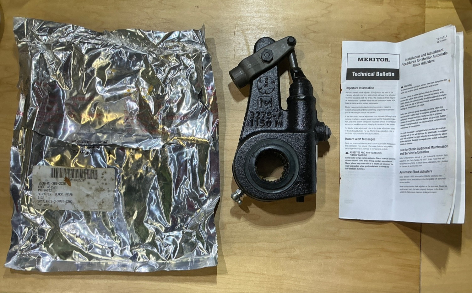 MRAP OSHKOSH MERITOR Brake Slack Adjuster, NSN 2530-01-360-2228 PN 8HS12