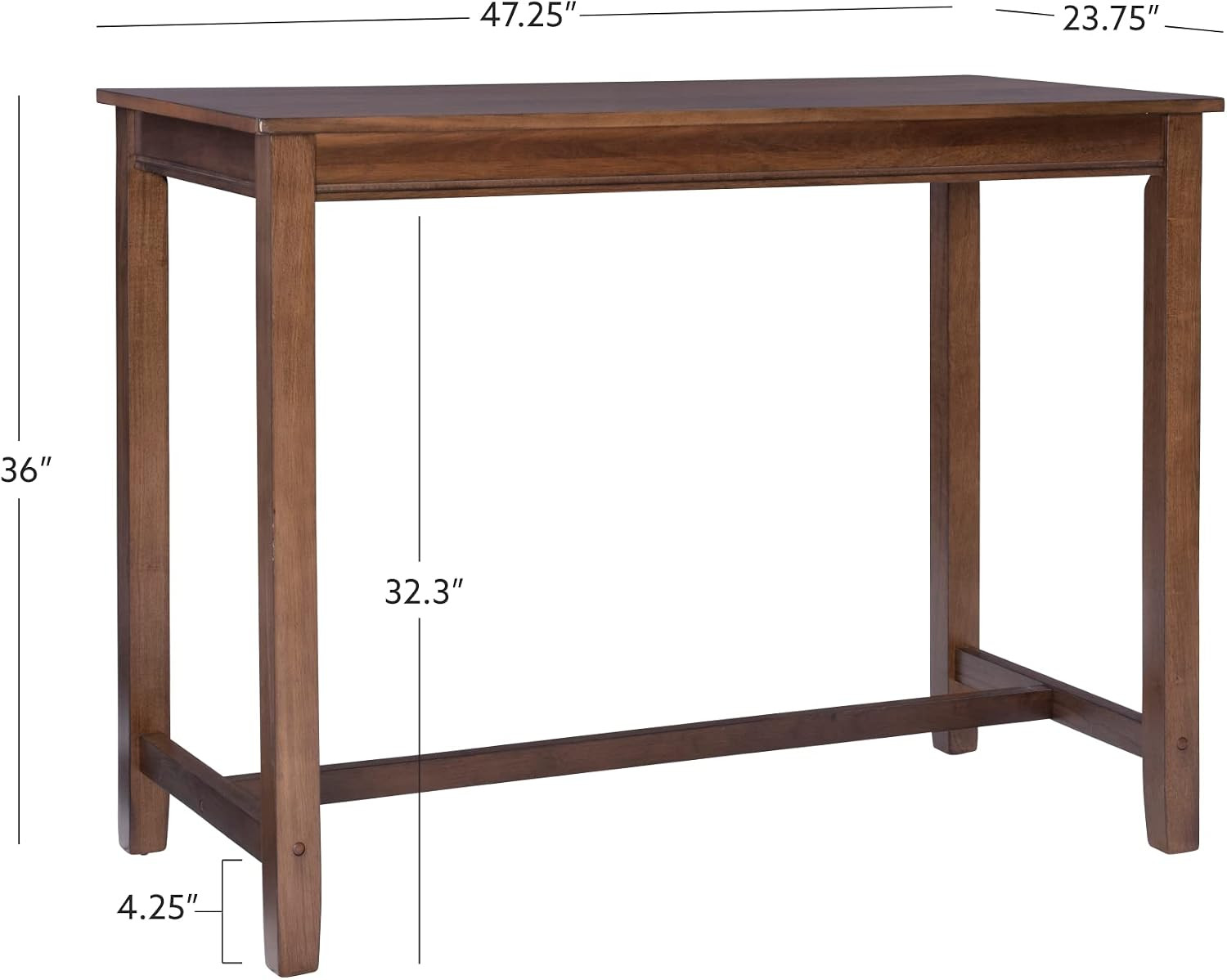 Claridge Rustic Wood 36 Inch Height Pub Table
