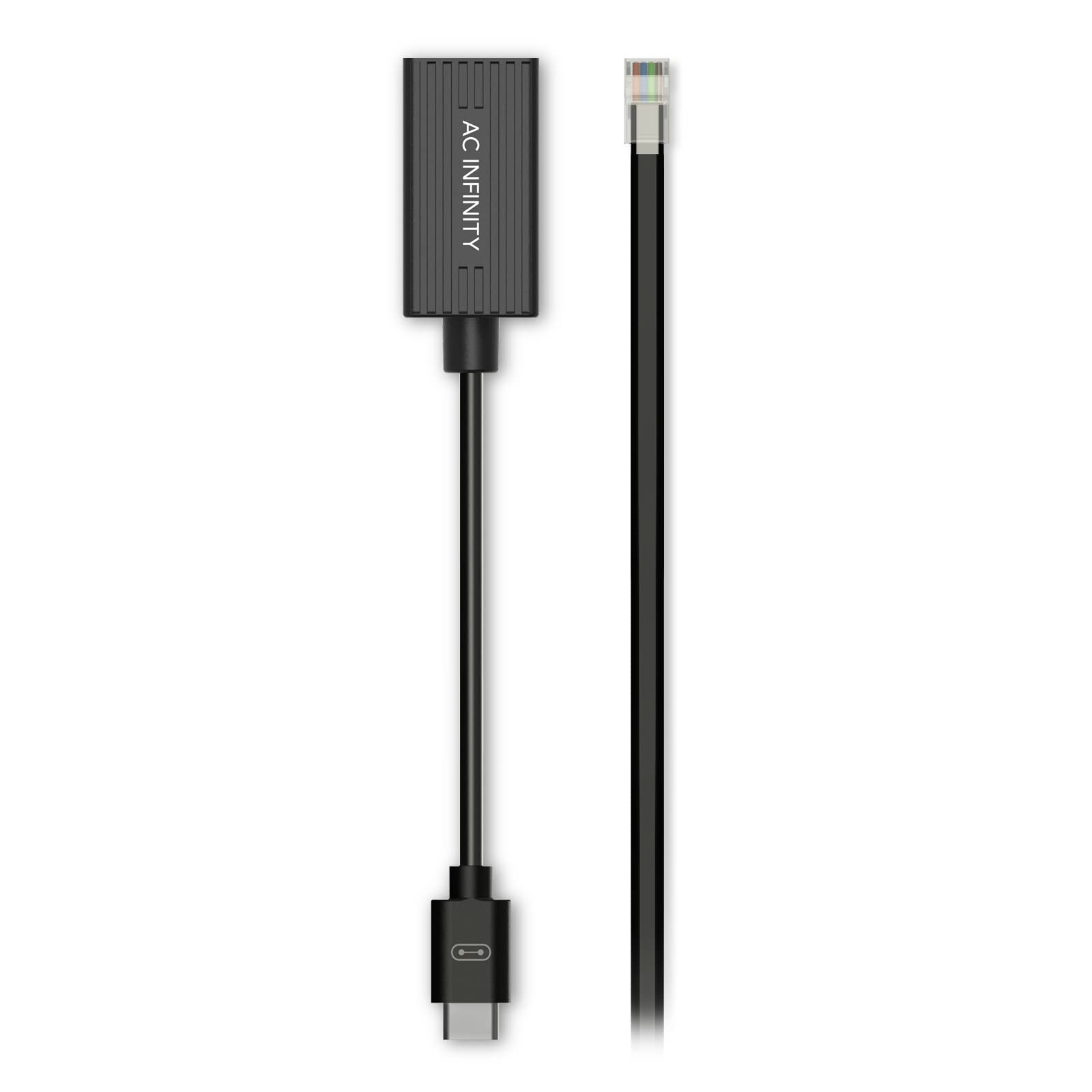 AC Infinity RJ11/12 to UIS Port Type-B Adapter Dongle, 10 inches, Black