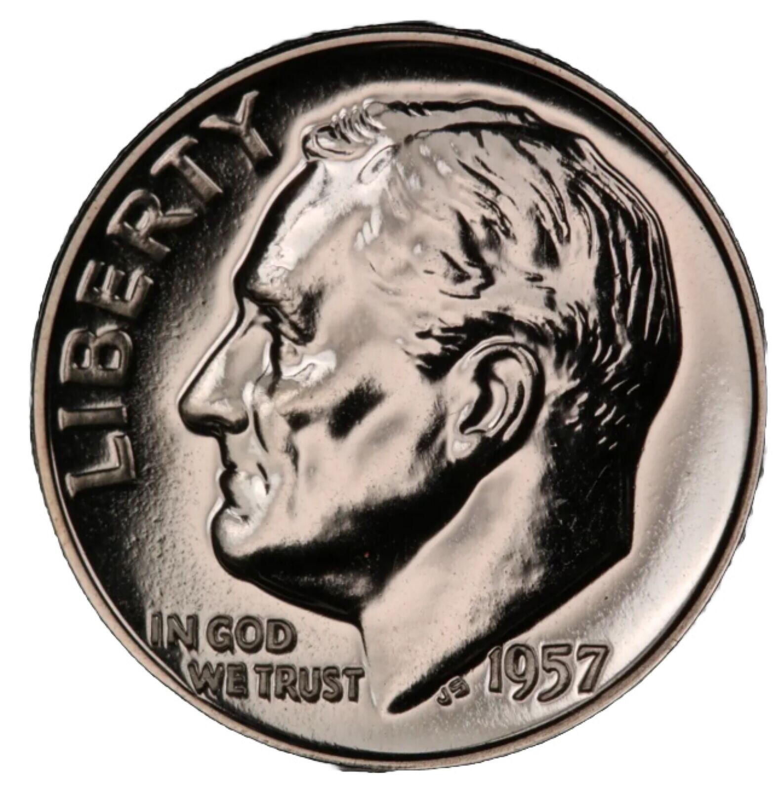 1957-P Roosevelt Dime-Choice Gem Proof Lustrous FAST FREE SHIPPING!