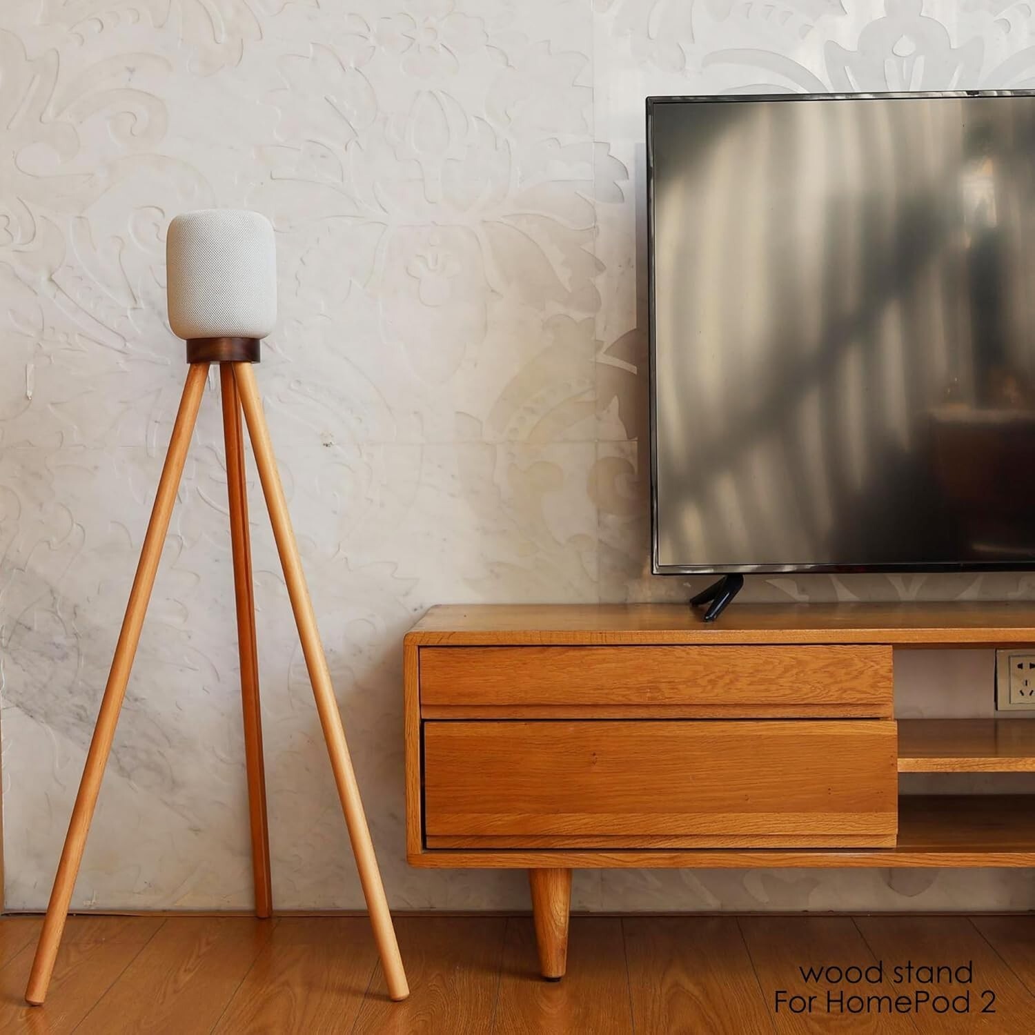 Real Wood Stand for HomePod 2nd Generation walnut beech 33inch high 1 Stand
