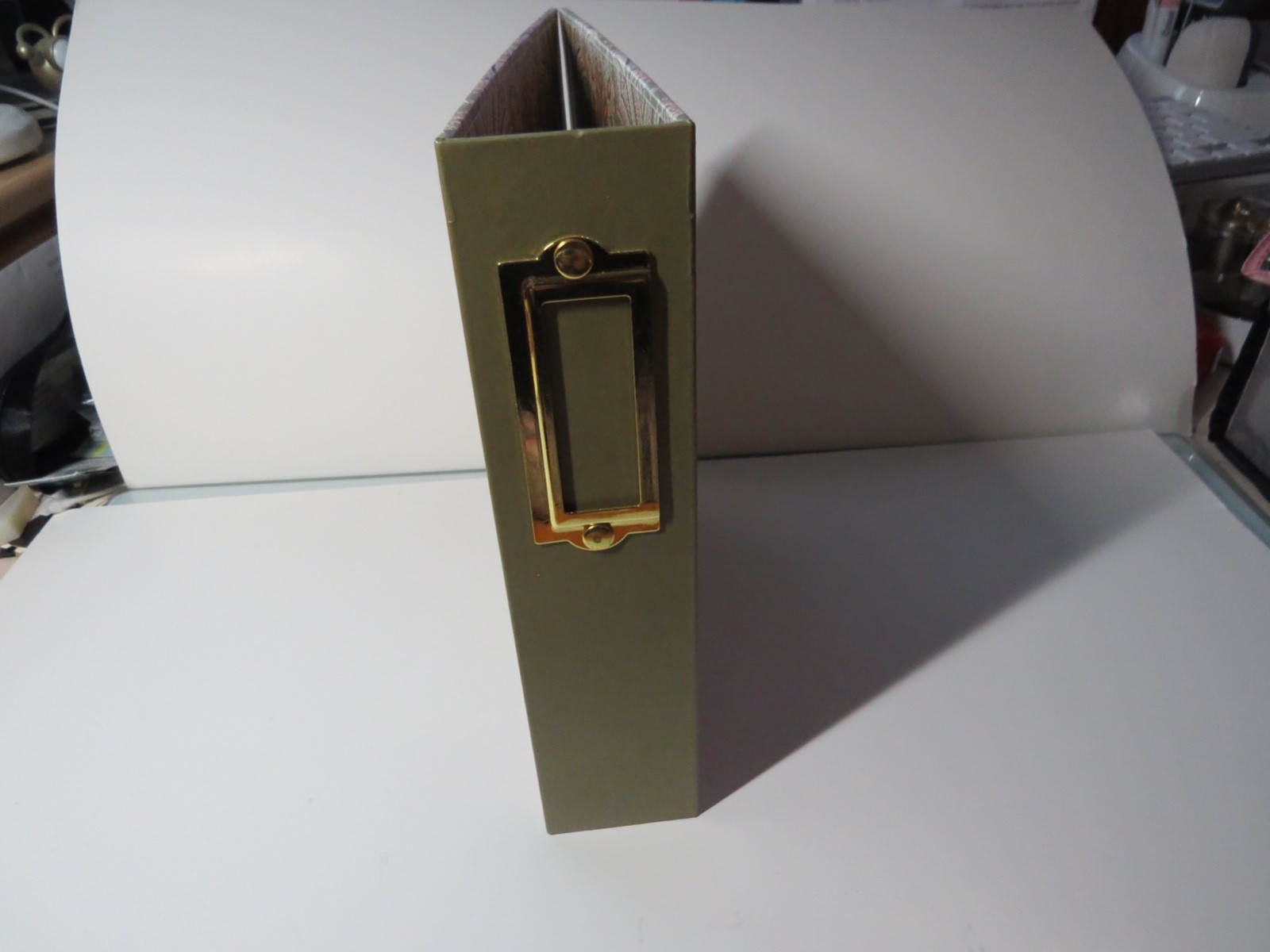 Anna Griffin 2 Ring Binder - Small Green with Demask Design