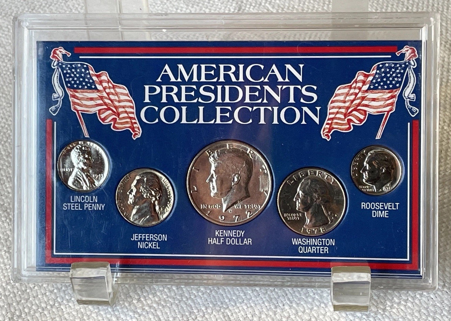 American Presidents Collection 5 Coin Set Lincoln Steel Penny Kennedy Half