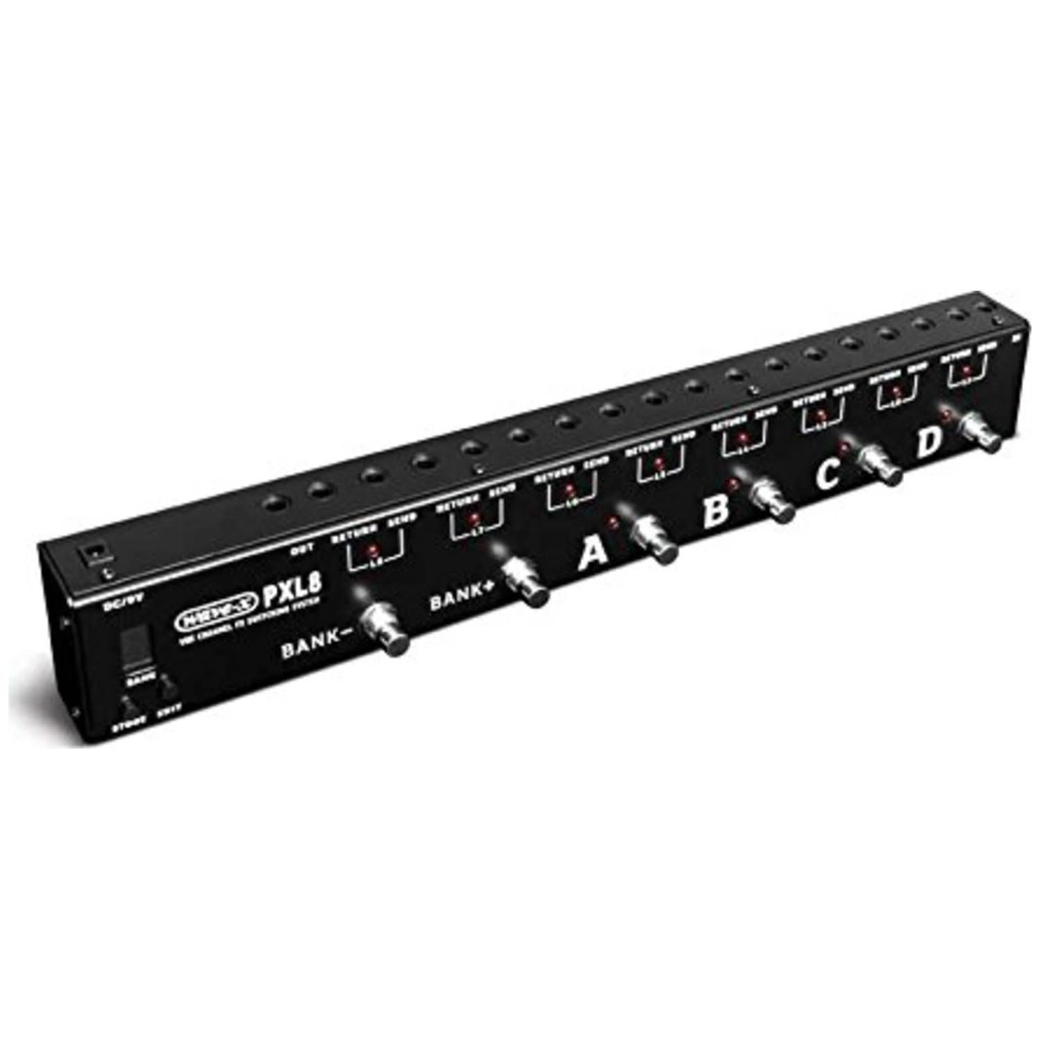 Joyo PXL-8 Effects Loop Router Pedal, Black w/ 10 Patch Cables
