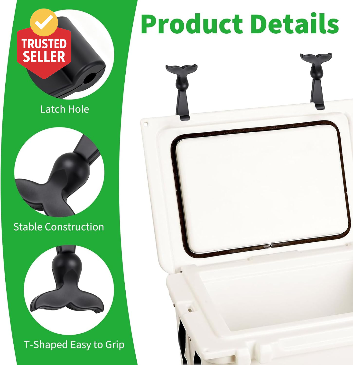 2 Pack Cooler Latches Replacement Compatible with Orca, Replacement Lid Latches