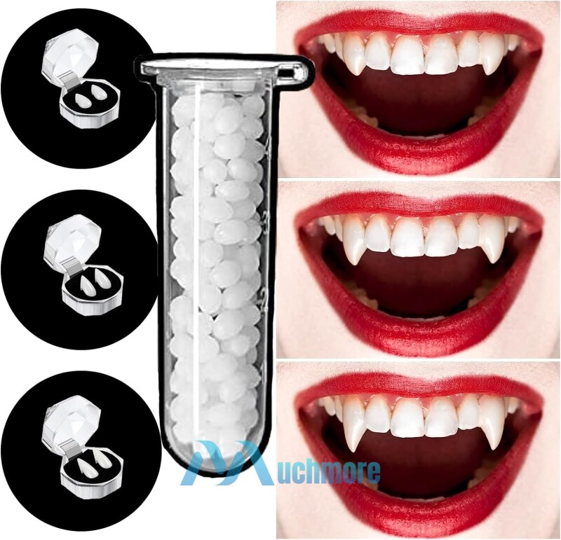 Vampire Teeth Fangs Dentures Props Costume Props Party DIY Halloween Dress up US