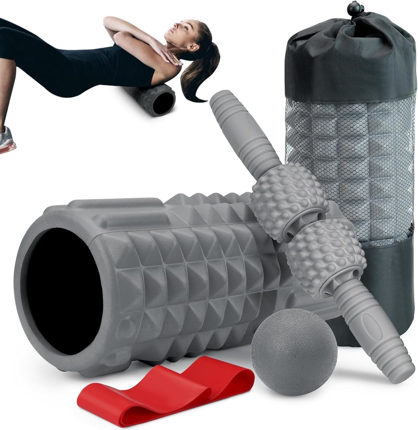 5-in-1 Fo Roller Set, Massa Roller Sti, Massa Ball,