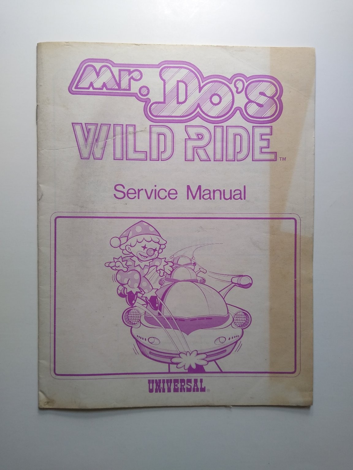 Universal Mr. Do's Wild Ride Arcade Game Service Manual Original Guide