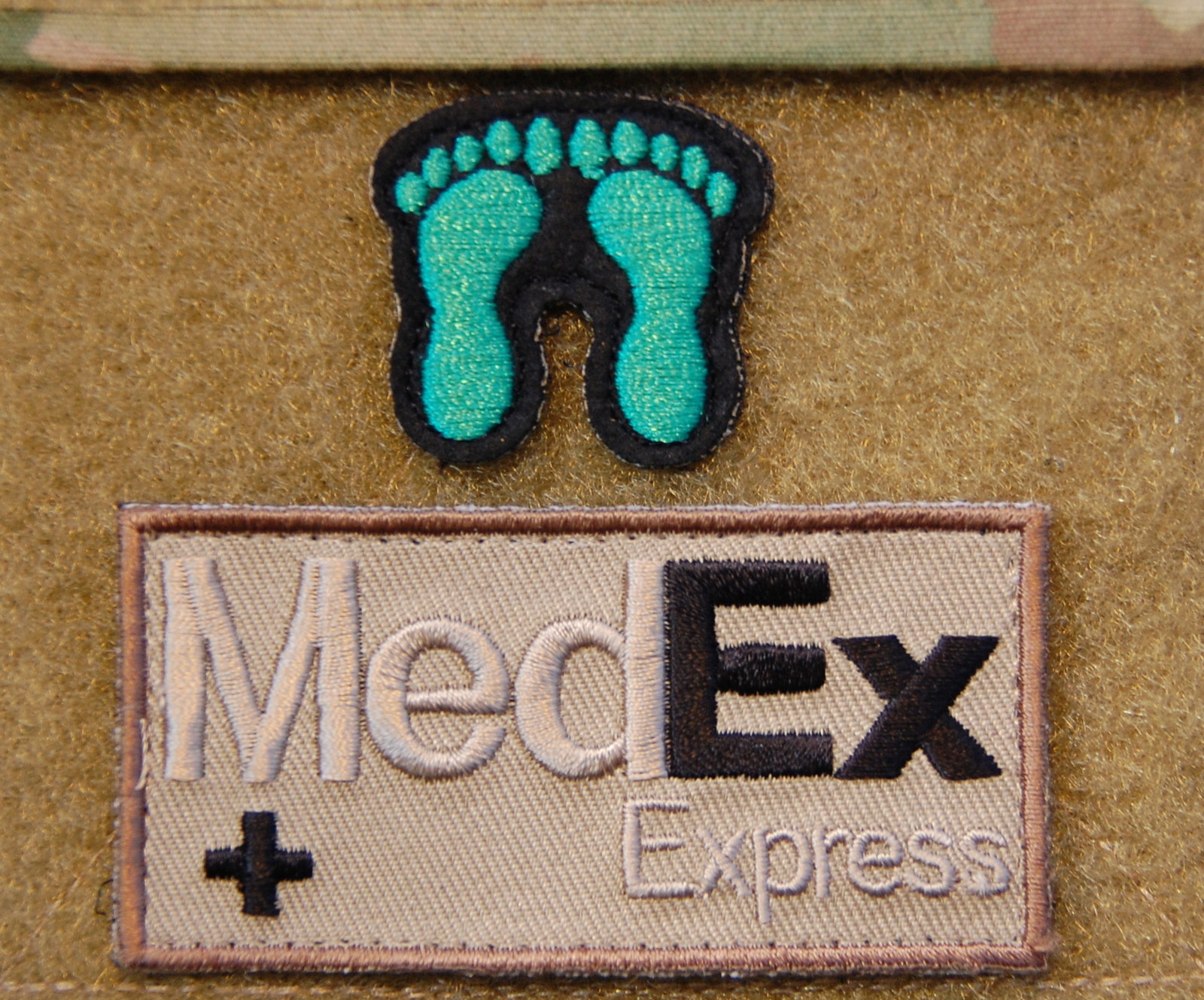 MedEx Express PJ Green Feet Para Rescue Pedros Green Giant Morale Patch Hook