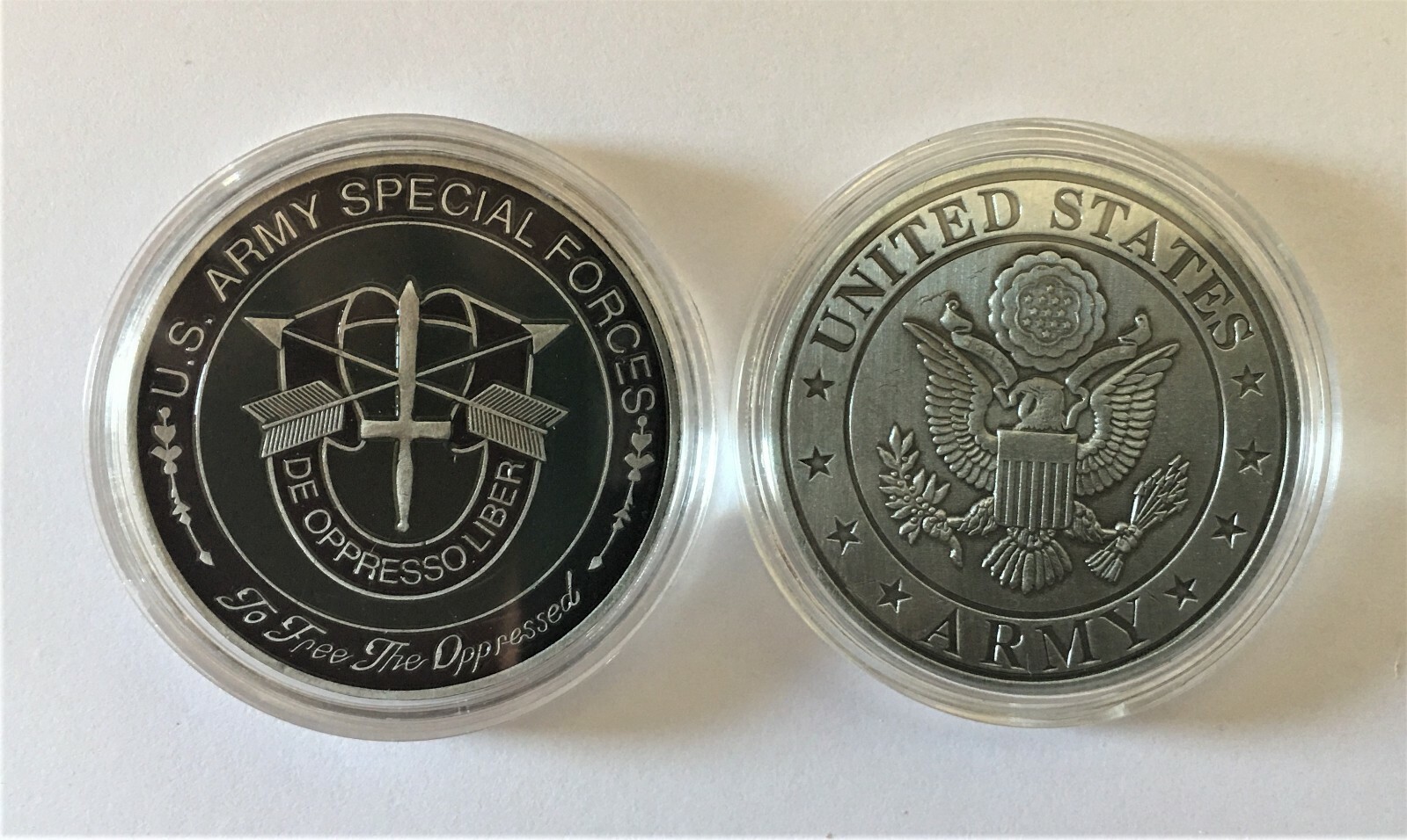 Special Forces Flash Challenge Coin #2 De Opresso Liber (Green Beret Ranger)