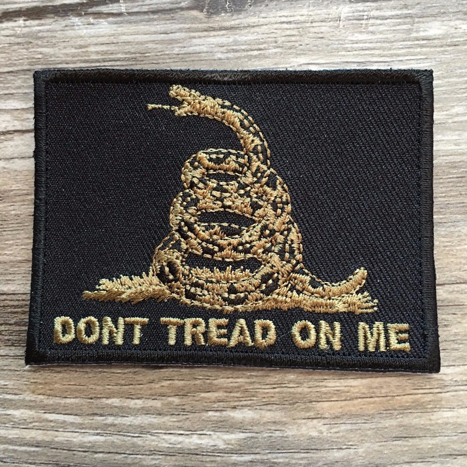 Gadsden Don't Tread On Me Patch, Black & OD Green