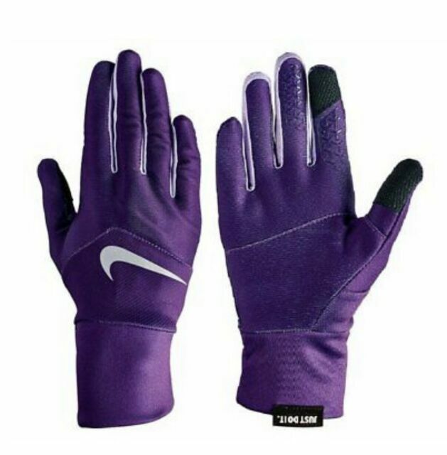 NIKE Dri-Fit Tempo Run Gloves Womens Size XS - Night Purple/Violet Mist/Silver