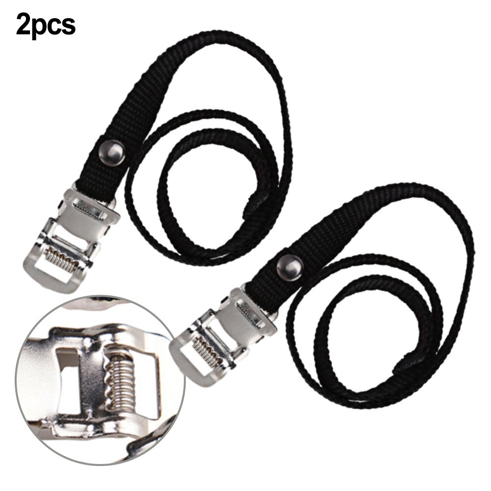 Adjustable Pedal Straps Bike Pedal Toe Clips Secure To Wear 11mm Width