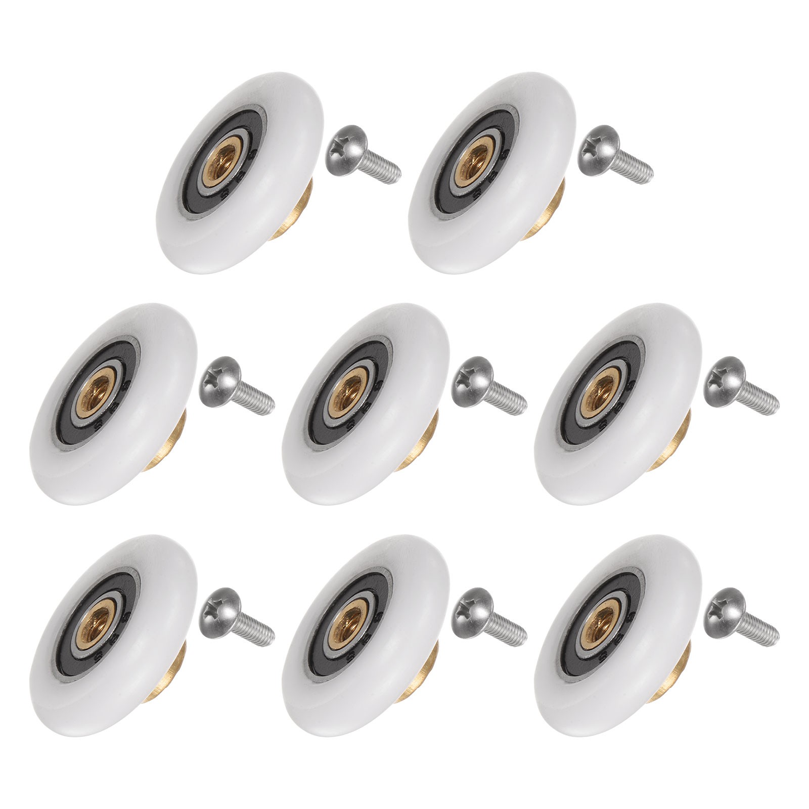 Shower Door Roller Wheel 25mm Replacement for Bathroom Glass Door (2 Set 8pcs)