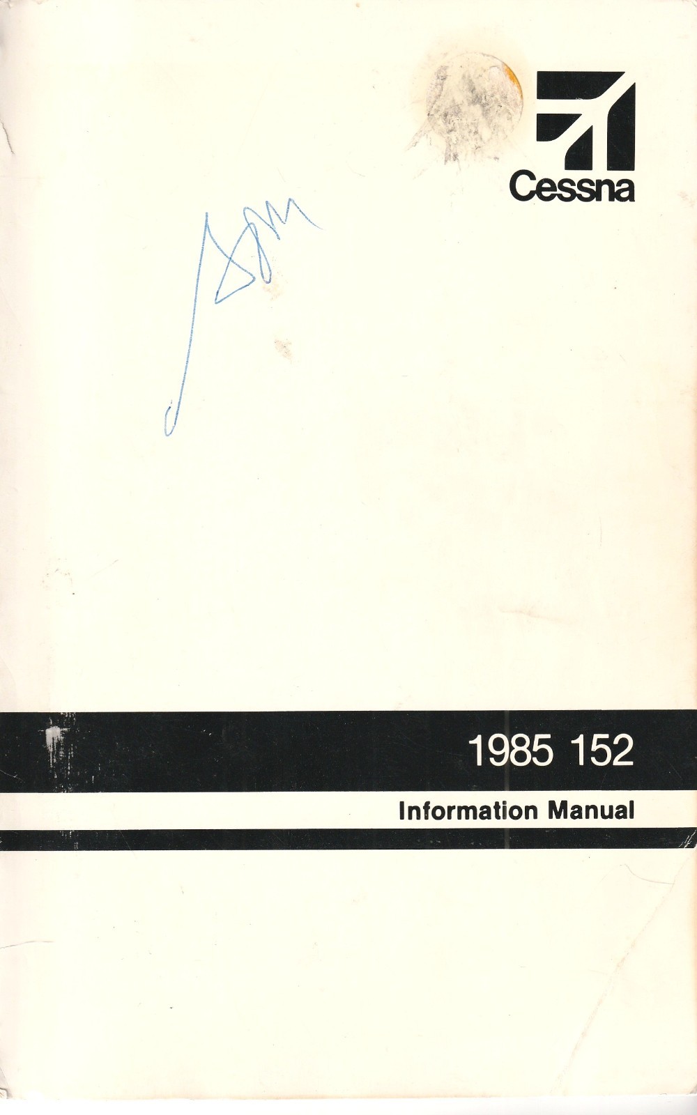 Vintage Cessna 1985 152 Airplane Information Manual