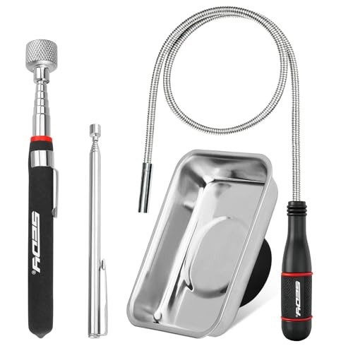4-Piece Telescoping Magnetic Pickup Tools Set: 4 Pack - Multi-Tool 15LB Kit