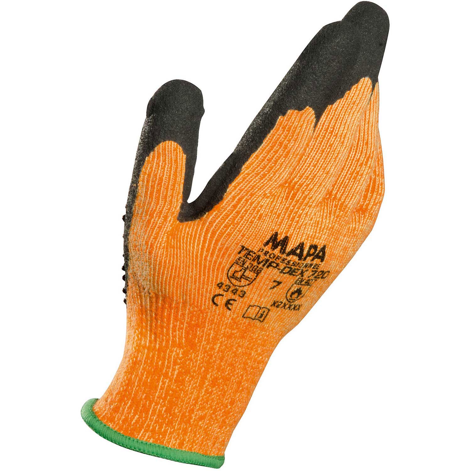 MAPA Temp-Dex 720 Nitrile Palm Coated Thermal Gloves w/ Dots Medium Weight Size