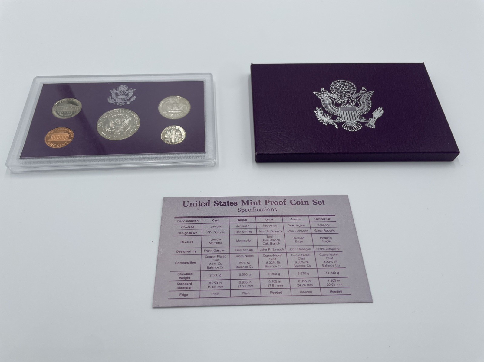 1989 US Mint Proof Set 5 Coin w Box & COA, Nice Packaging, See Description