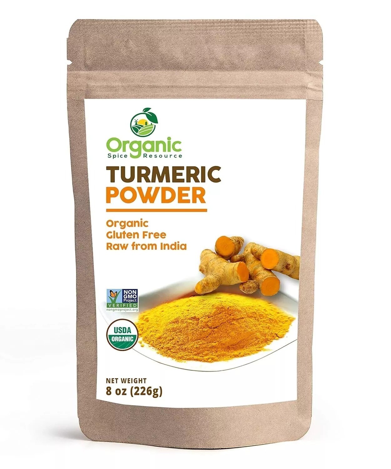 Polvo Orgánico de Cúrcuma - Curcuma Organica en Polvo Turmeric Powder 8 Oz NEW