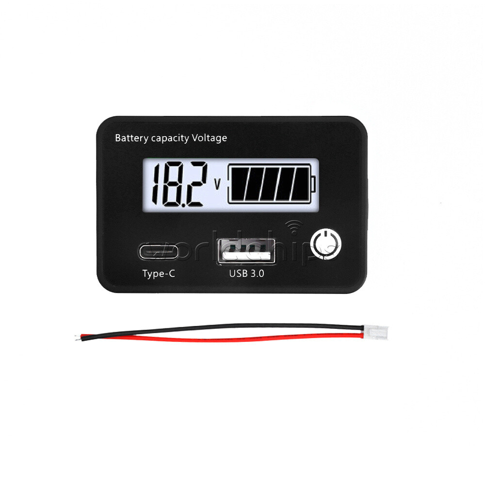 DC8-30V Battery Capacity Voltage Indicator LCD Display Car Battery Level Tester