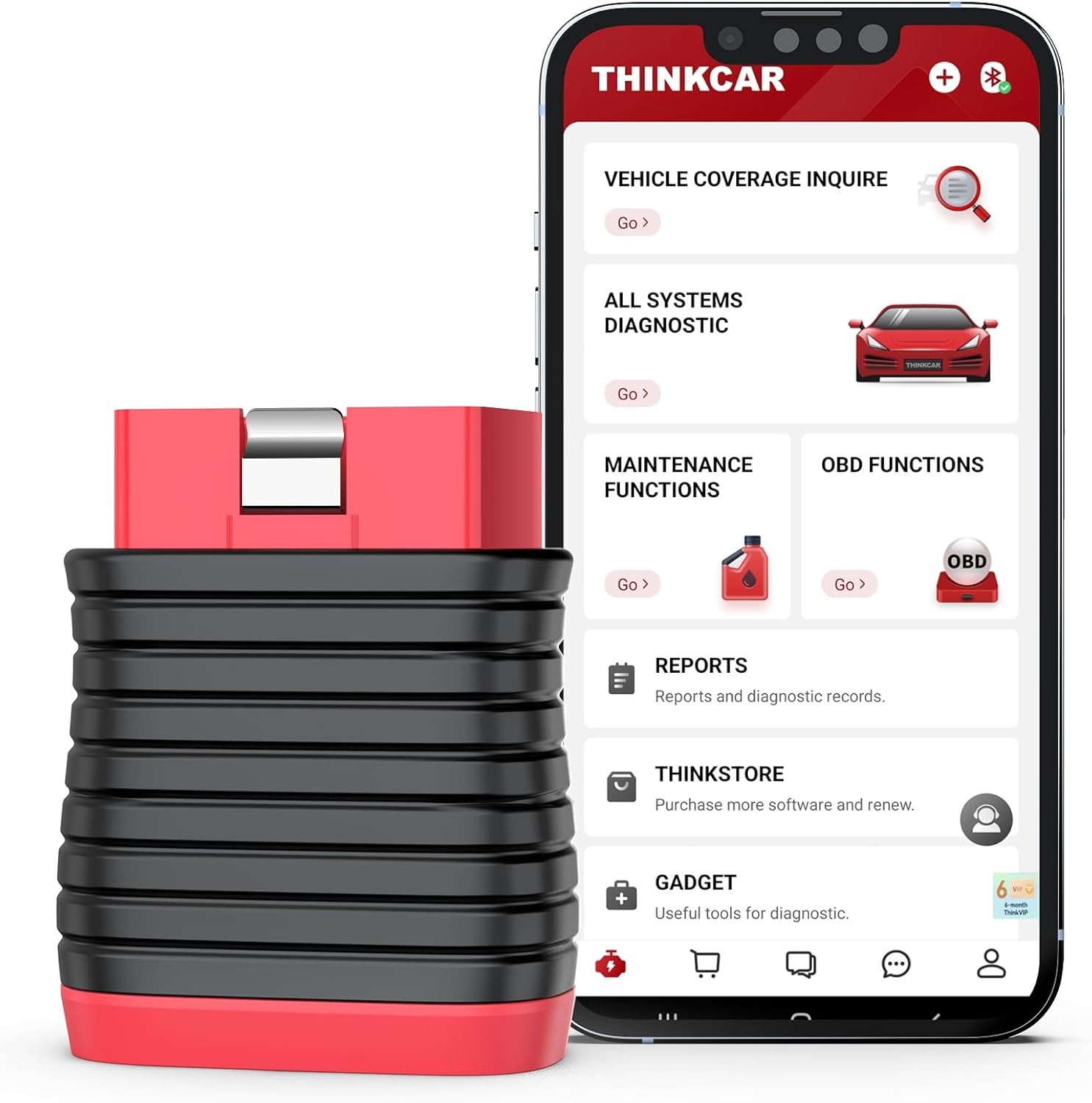 THINKCAR THINKDIAG BD6 OBD2 Scanner All System Diagnostic Tool for iOS & Android