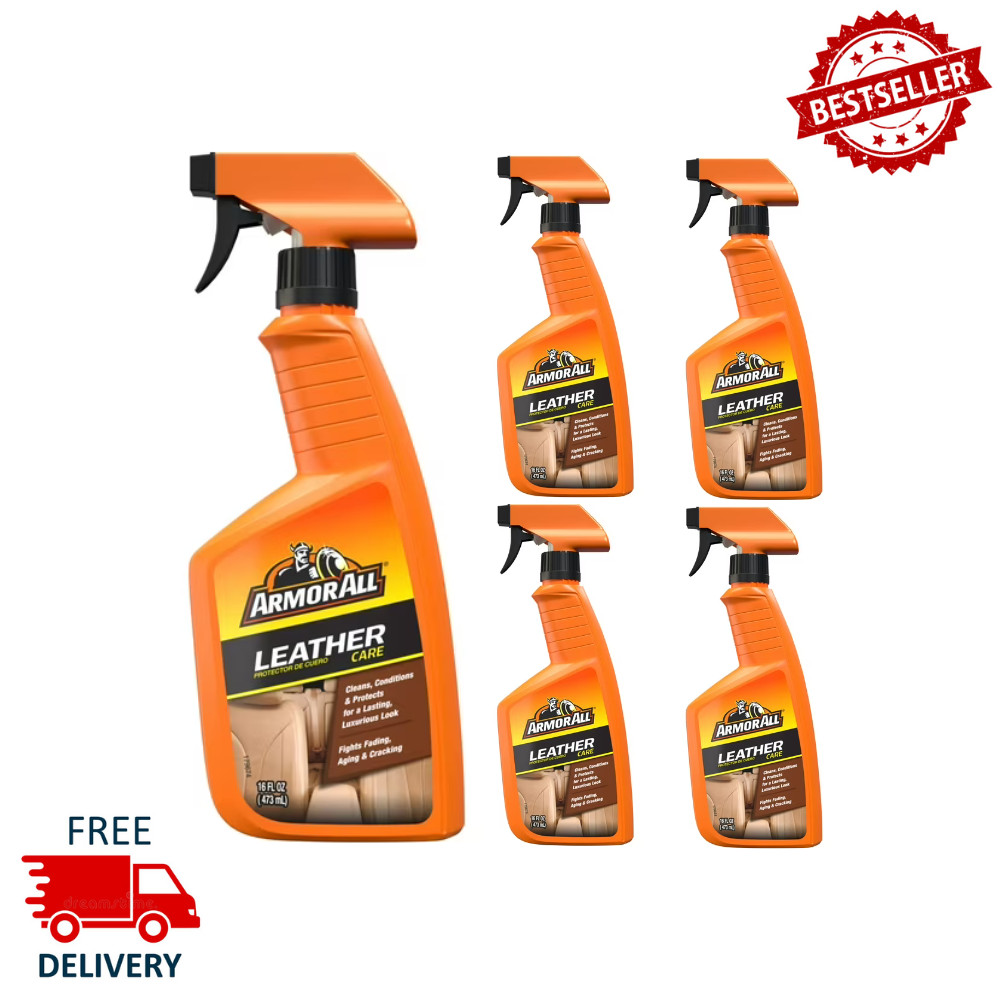 Armor All Leather Care 16 oz, Car Leather Cleaner and Conditioner ( Pack of 5 )