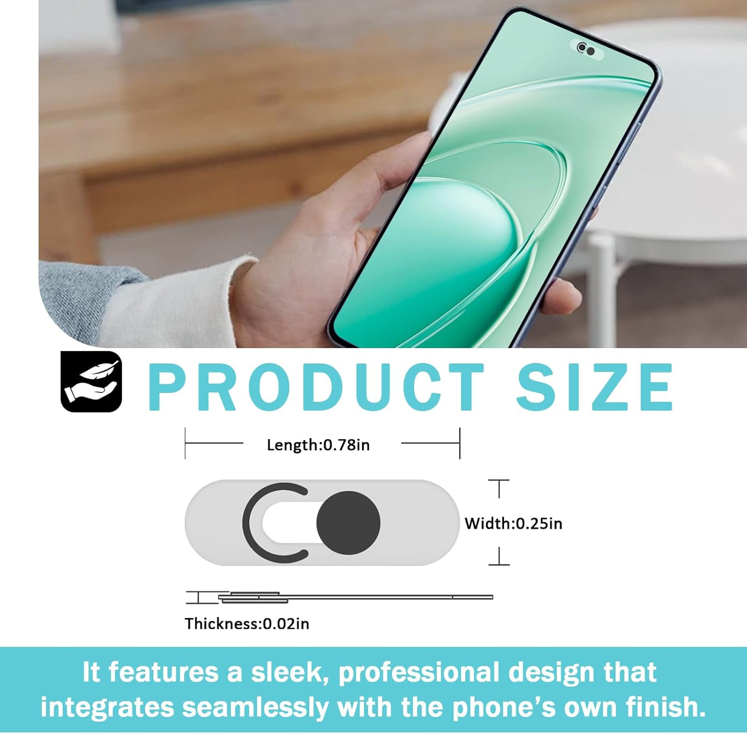 Front Camera Cover Compatible for Android Phones/Pixel/Galaxy/Ipad - Webcam Bloc