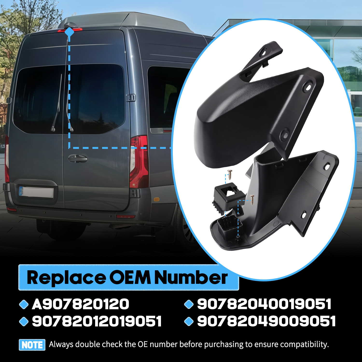 A907820120 Rear Backup Camera Housing Bracket For 18-24 Freightliner Sprinter