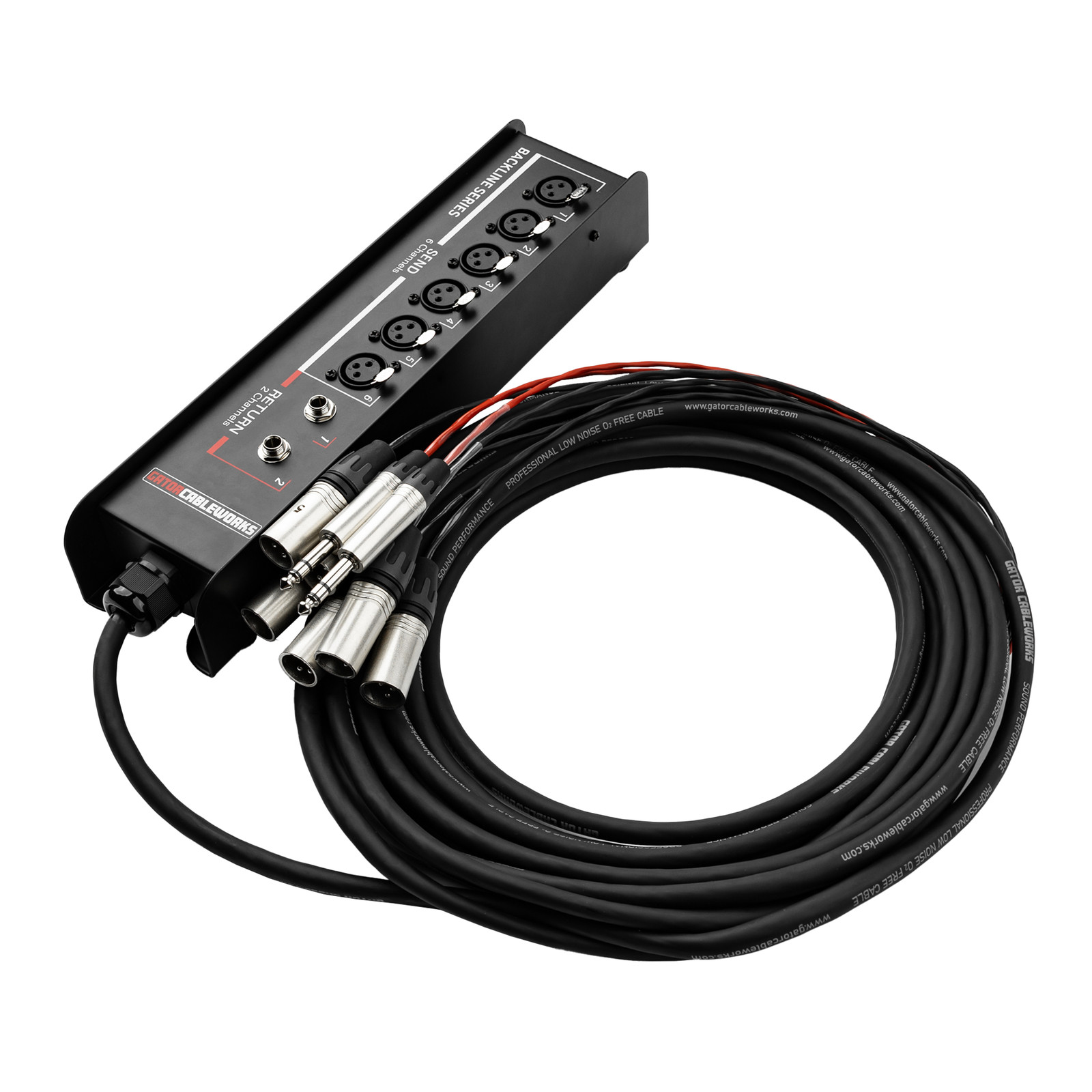 Gator Cableworks Backline Series 6x2 Drop Snake - 20 Ft - Open Box