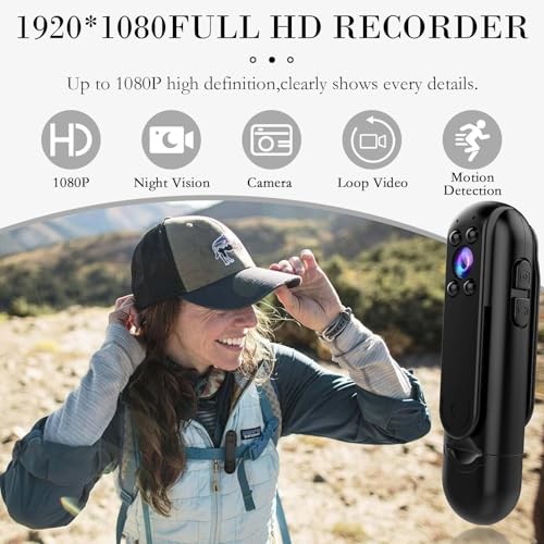 Mini Body Camera with Audio and Video Recording HD 1080P Body Cam, 32GB