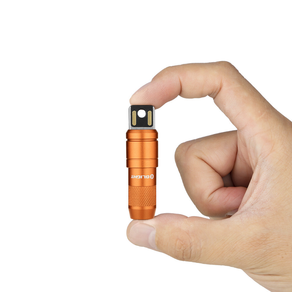 Olight imini 2 Orange Rechargeable Mini Keychain Flashlight, 50 Lumens