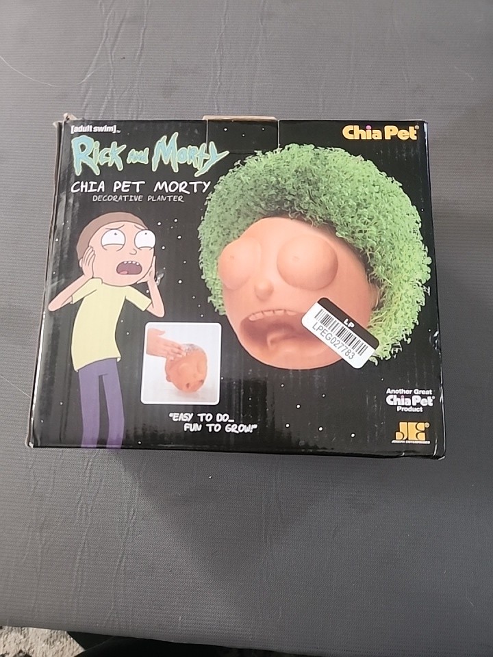 Morty Rick and Morty Chia Pet Plant Morty New Decorative Plant NIB 1