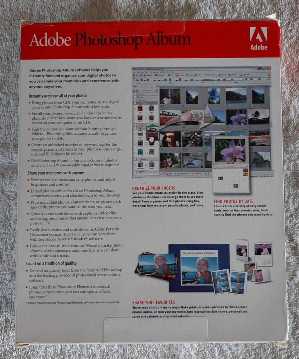 Adobe Photoshop Album for Windows with Manual