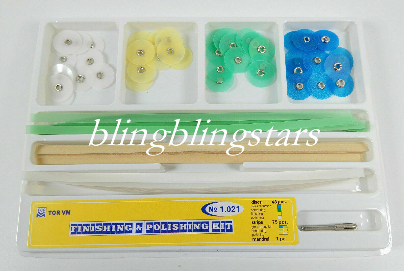 48 Pcs/Set Dental TOR VM Composite Finishing Polishing Kit Disc Stripes No.1.021