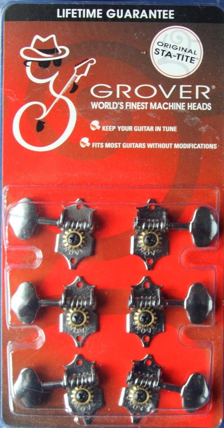 Grover V97C Vintage Sta-Tite ™ Tuning Machines, Chrome Finish