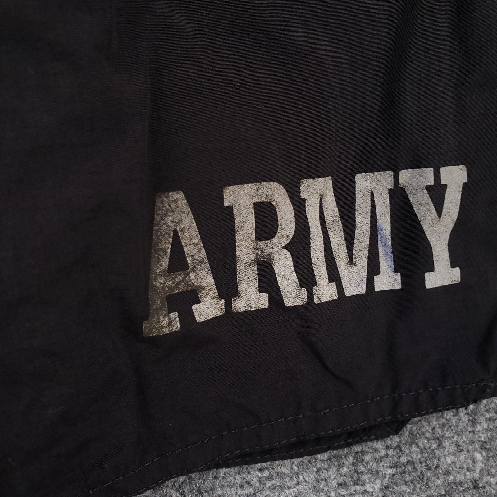US Army Shorts Men M Medium Black PFU Trunks Physical Fitness Uniform Drawstring