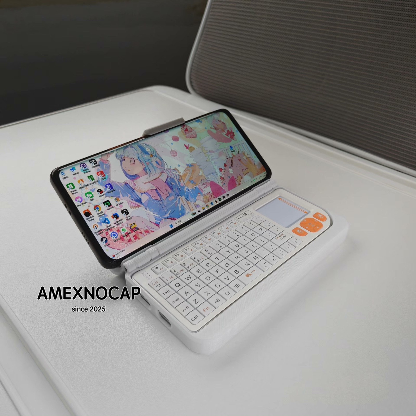 Foldable Bluetooth Keyboard with Phone Stand - Portable Mini Laptop for Phone