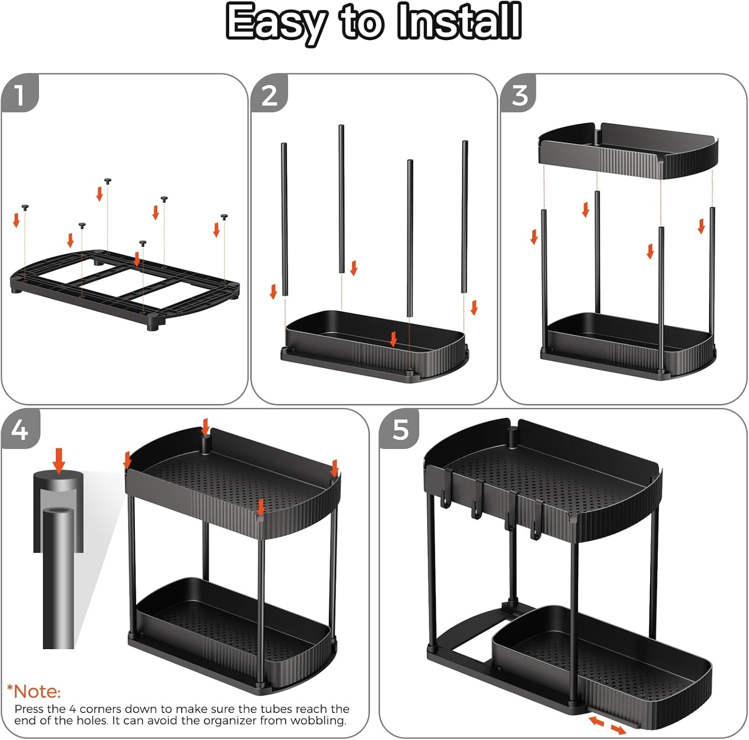 Multi-Purpose Pull-Out Storage Organizers Under Sink/Cabinet Organizers &