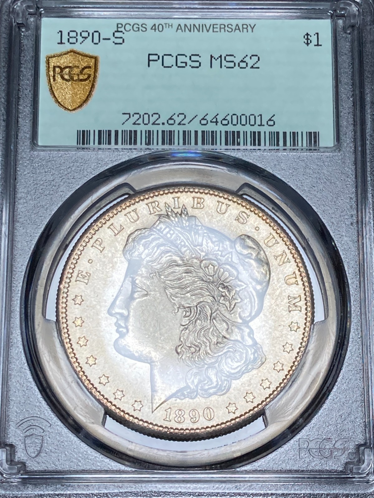 1890-S PCGS MS62 Morgan Dollar w/ Nice Luster | Limited Edition 40th Anniversary