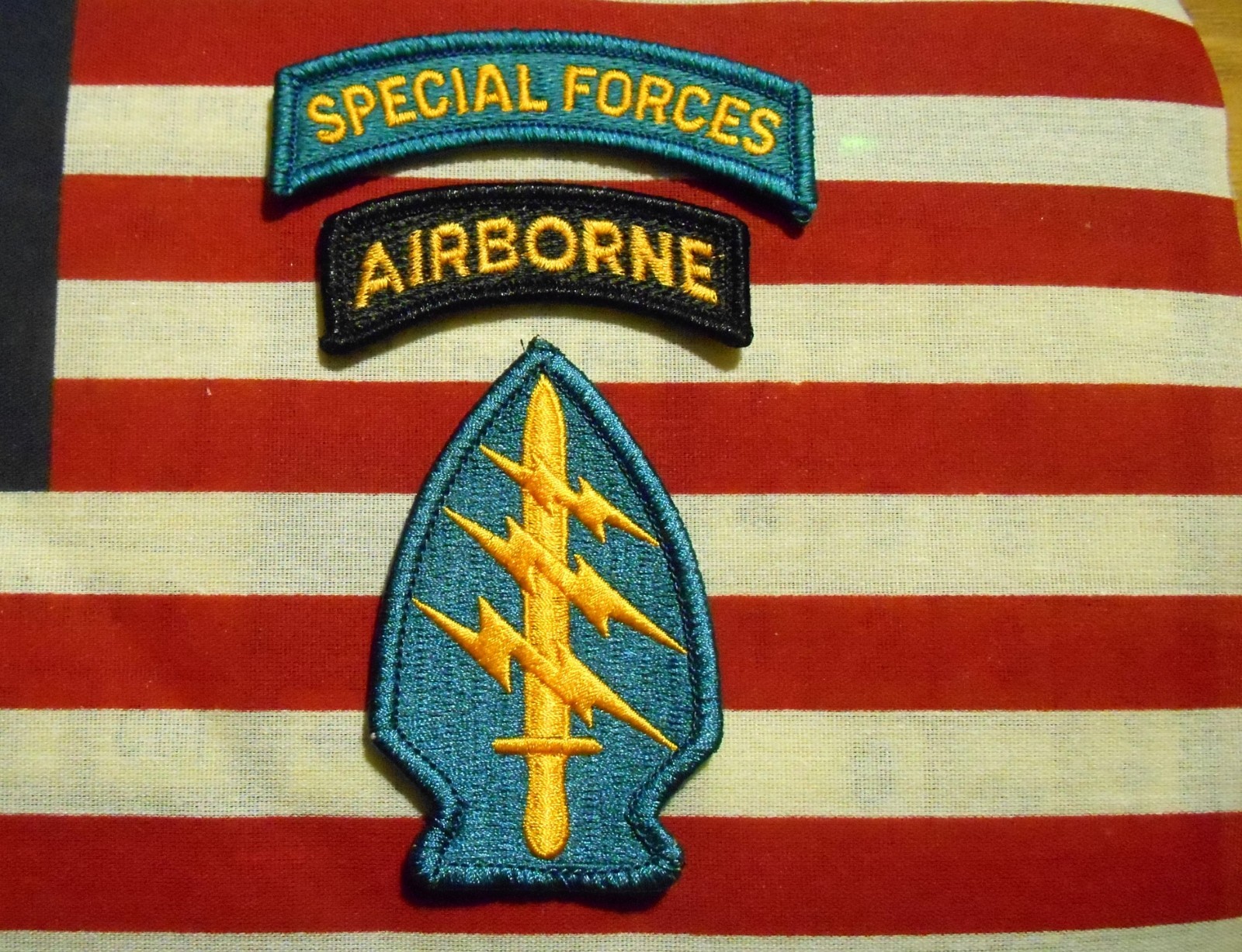 US ARMY SPECIAL FORCES GROUP AIRBORNE COLOR SSI PATCH