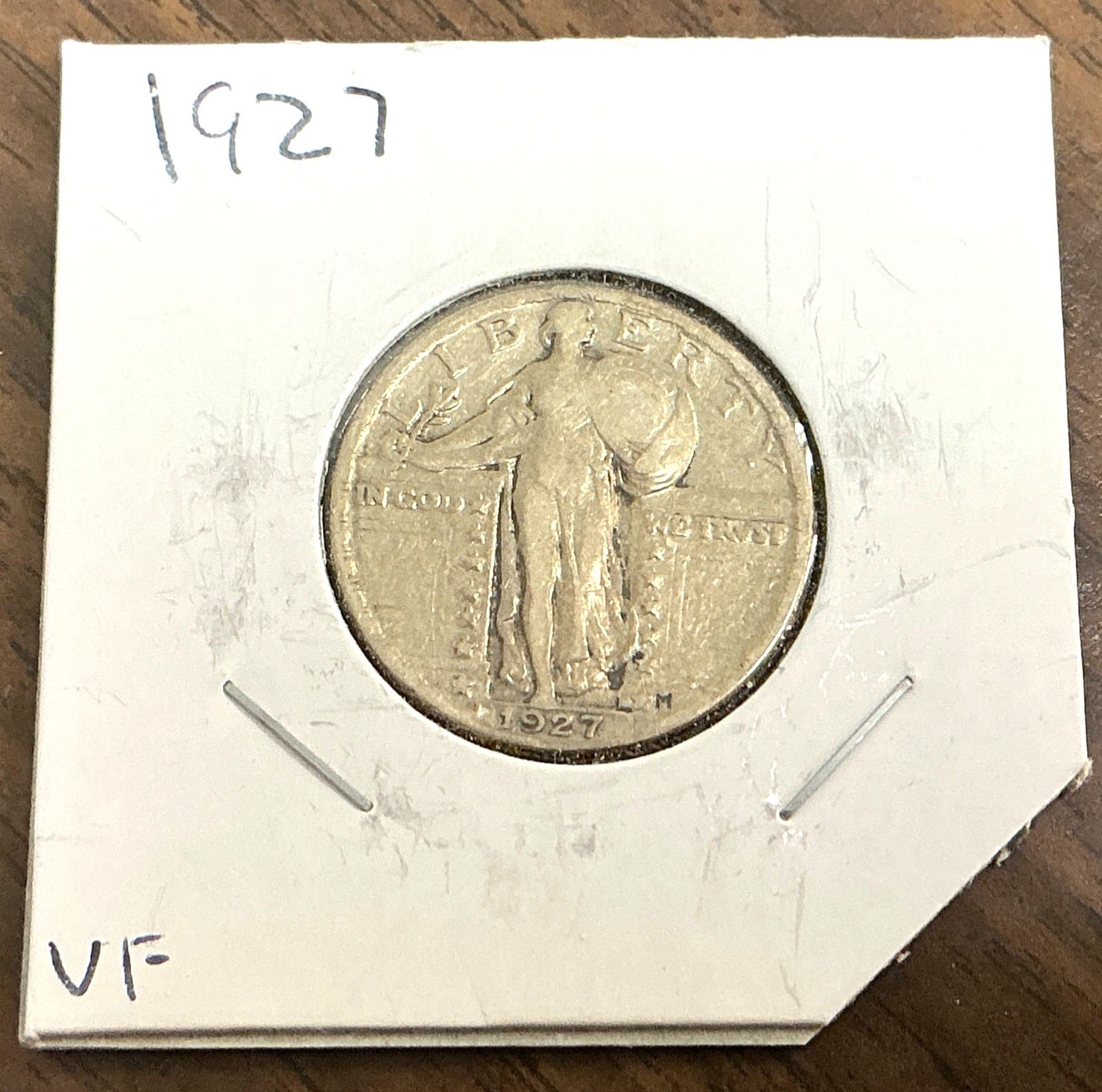 1927 Standing Liberty Quarter 25c - VF.