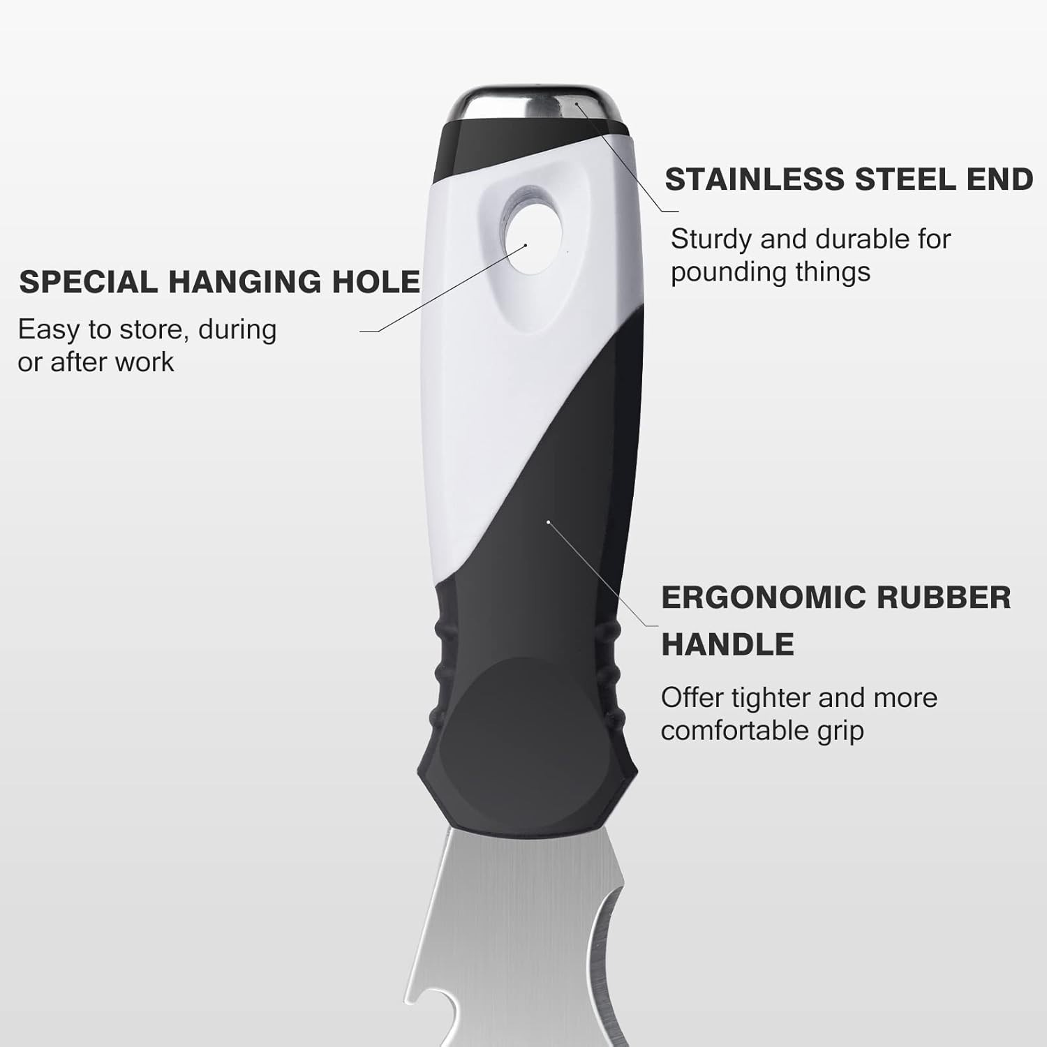 2 Pack 10 in 1 Putty Knife Multi Use Paint Scraper Metal Spackle Tool