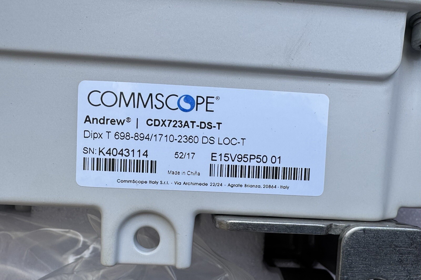 CommScope 698-894/1710-2360 DS LOC-T MHz Twin Diplexer LOC Top CDX723AT-DS-T