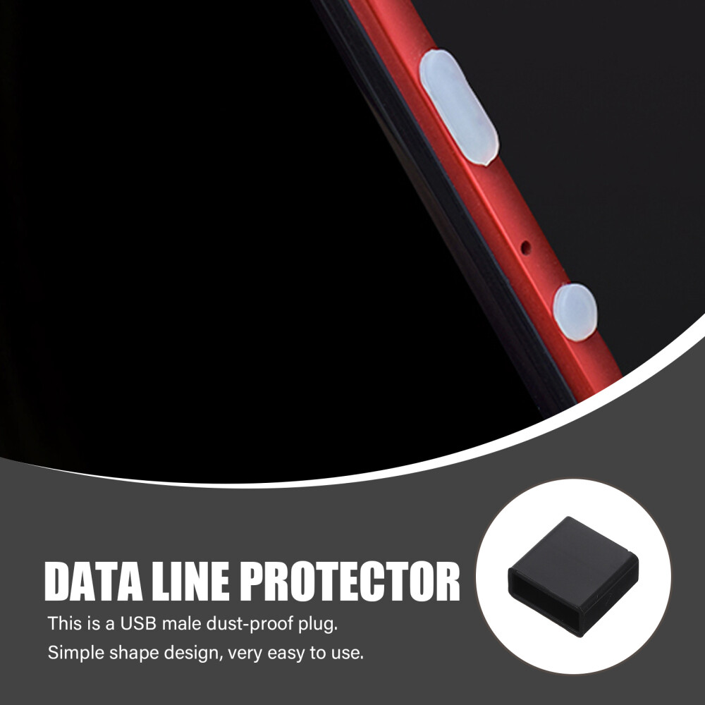 20 Pcs USB Male Dust-proof Plug Shell Protector Caps Data Line Cable Cover